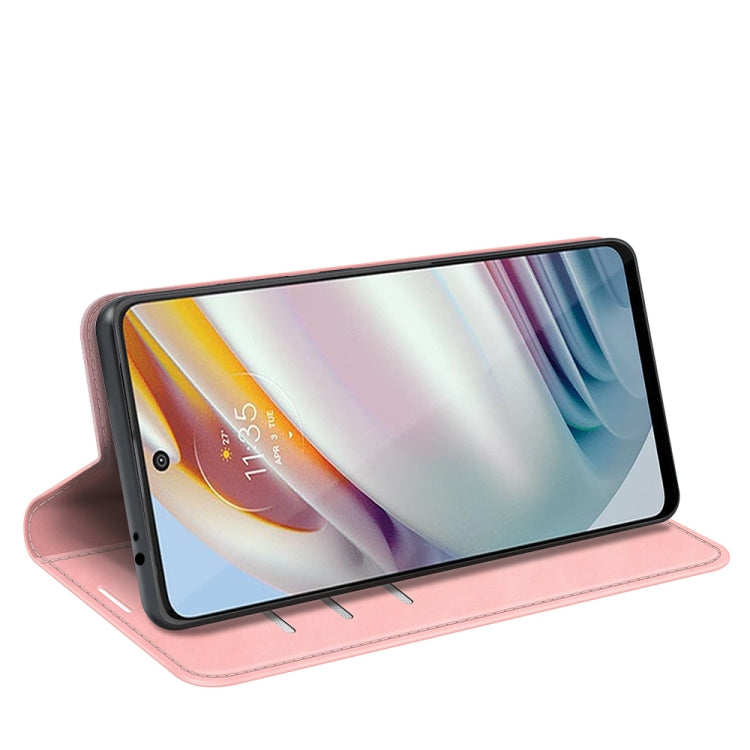 For Motorola Moto G60/G40 Fusion Retro-skin Business Magnetic Suction Leather Case with Holder & Card Slots & Wallet