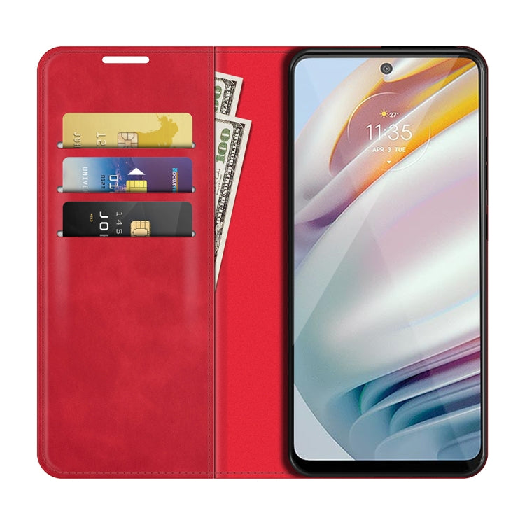 For Motorola Moto G60/G40 Fusion Retro-skin Business Magnetic Suction Leather Case with Holder & Card Slots & Wallet
