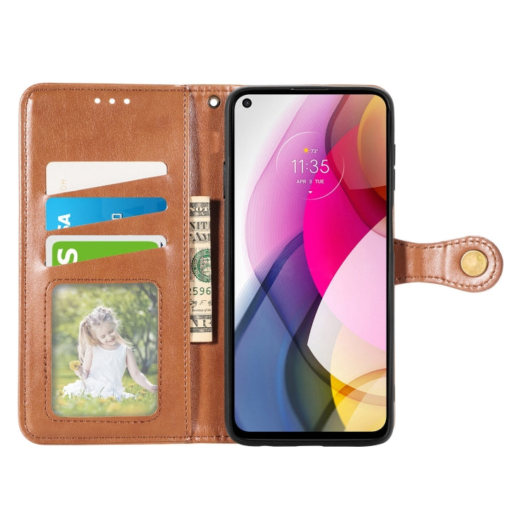 For Motorola Moto G Stylus 2021 Solid Color Leather Buckle Phone Case with Lanyard & Photo Frame & Card Slot & Wallet & Stand Function