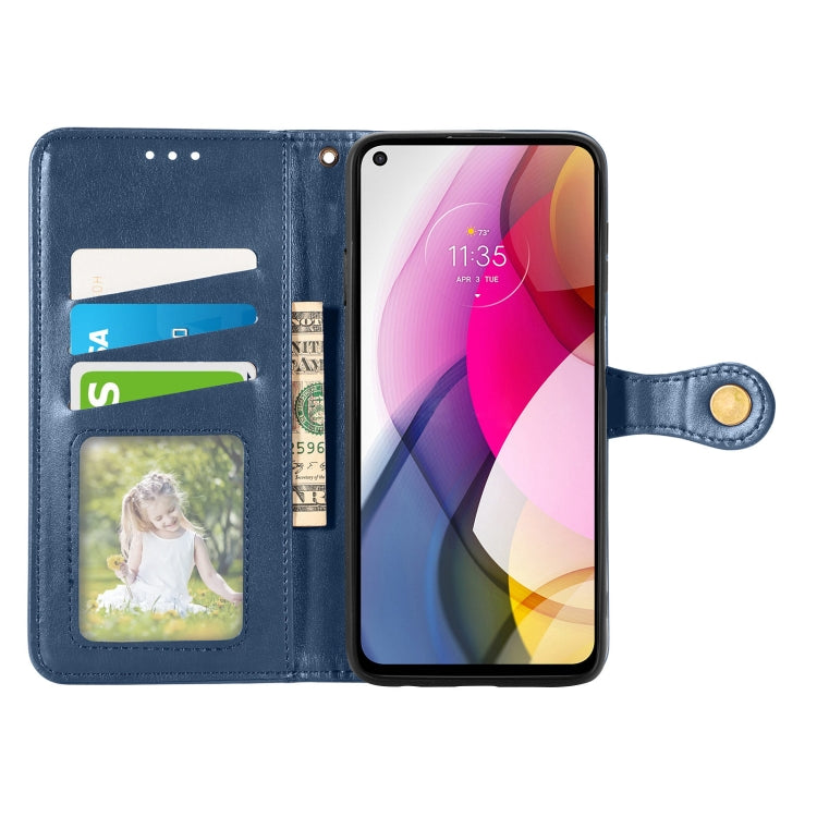 For Motorola Moto G Stylus 2021 Solid Color Leather Buckle Phone Case with Lanyard & Photo Frame & Card Slot & Wallet & Stand Function
