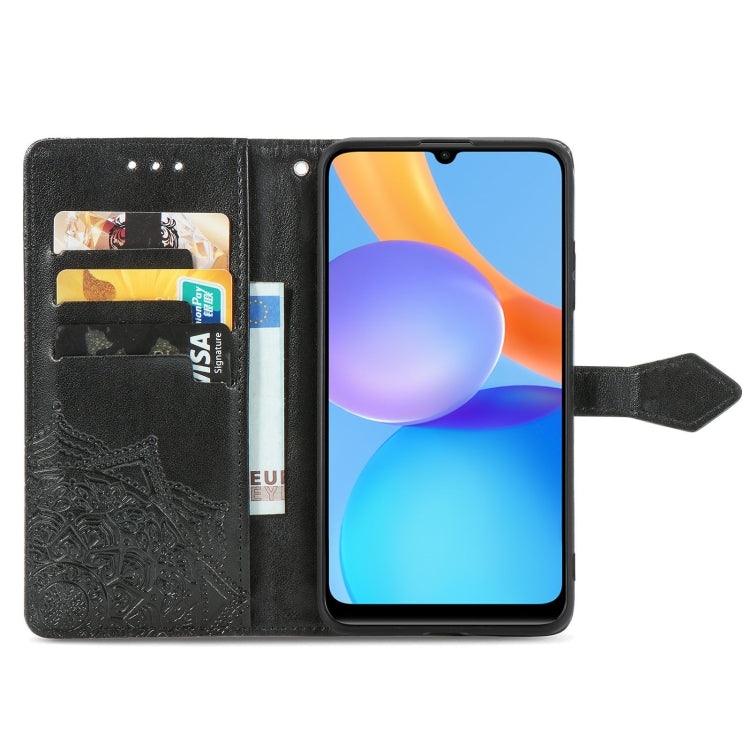 For Honor Play 5T Mandala Flower Embossed Horizontal Flip Leather Case with Bracket / Card Slot / Wallet / Lanyard