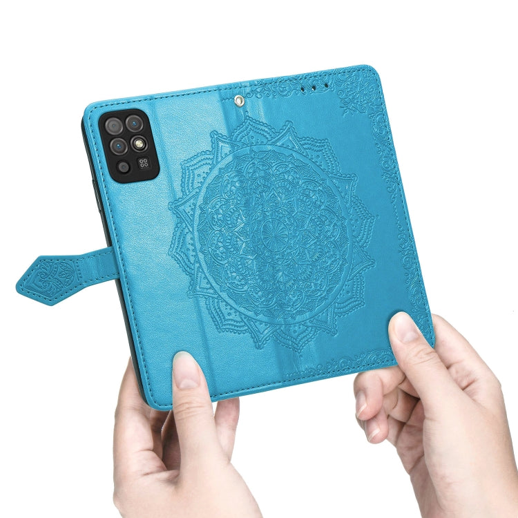 For Honor Play 5T Mandala Flower Embossed Horizontal Flip Leather Case with Bracket / Card Slot / Wallet / Lanyard