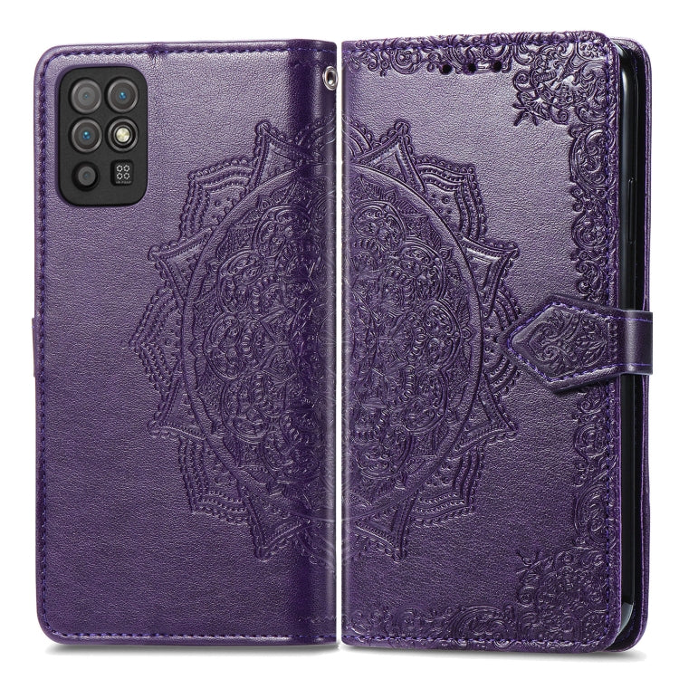 For Honor Play 5T Mandala Flower Embossed Horizontal Flip Leather Case with Bracket / Card Slot / Wallet / Lanyard
