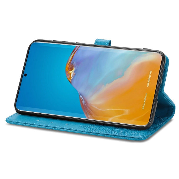 For Huawei P50 Mandala Flower Embossed Horizontal Flip Leather Case with Bracket / Card Slot / Wallet / Lanyard