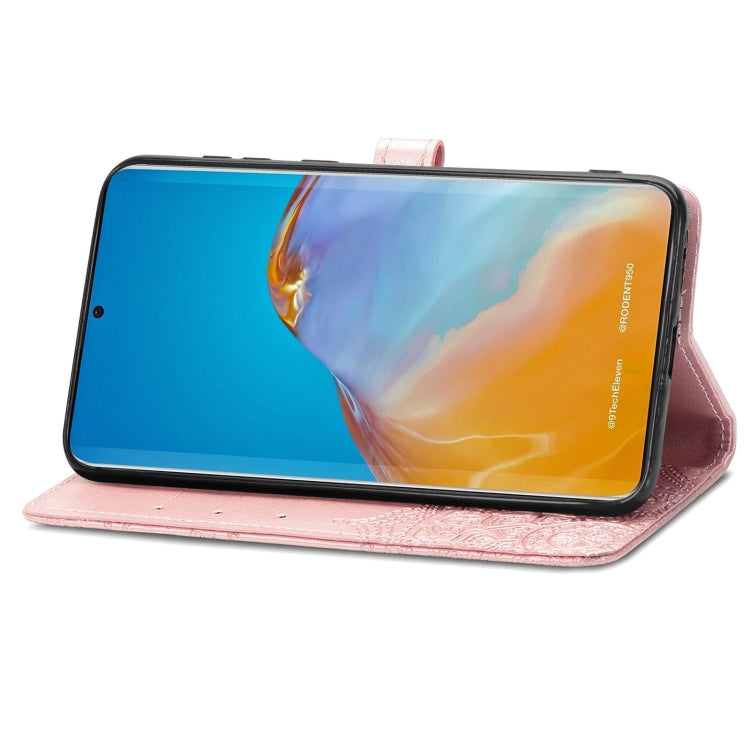 For Huawei P50 Mandala Flower Embossed Horizontal Flip Leather Case with Bracket / Card Slot / Wallet / Lanyard