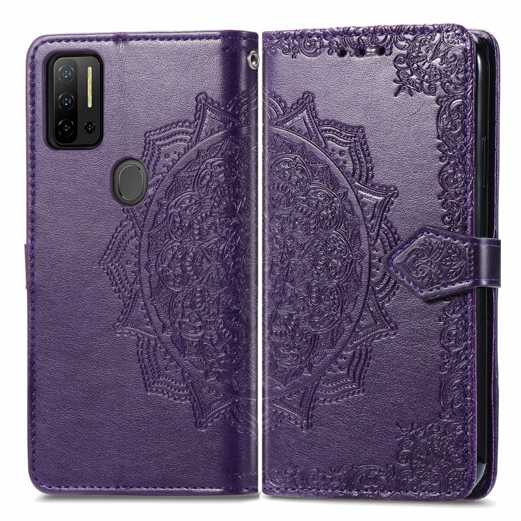 For Ulefone Note 11 Plus Mandala Flower Embossed Horizontal Flip Leather Case with Bracket / Card Slot / Wallet / Lanyard