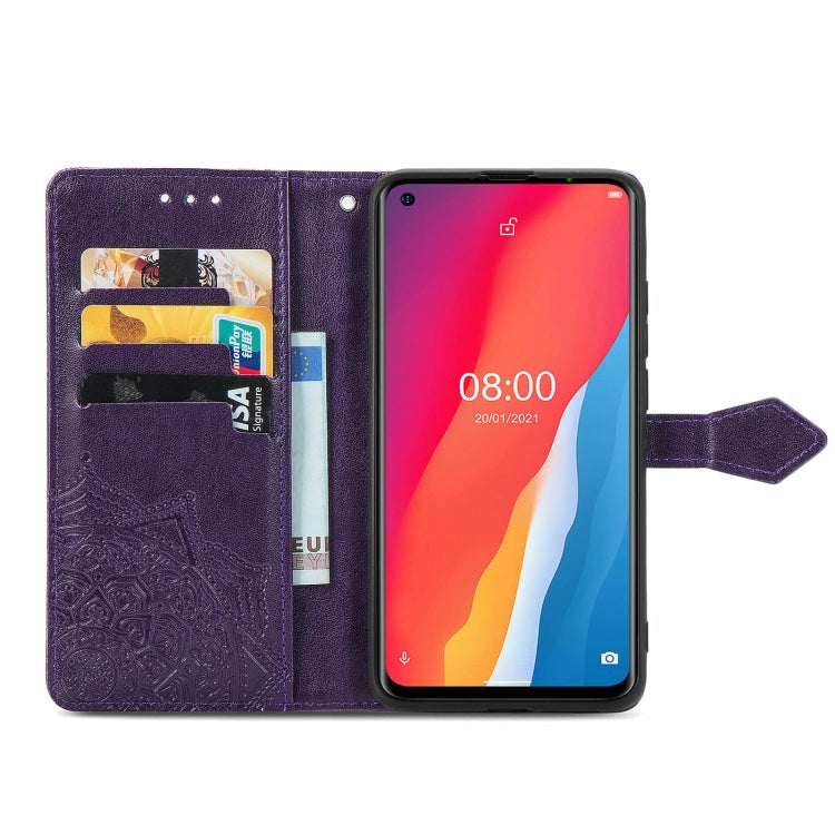 For Ulefone Note 11 Plus Mandala Flower Embossed Horizontal Flip Leather Case with Bracket / Card Slot / Wallet / Lanyard
