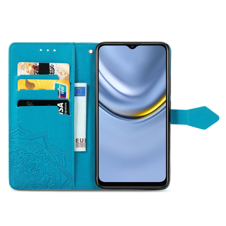 For Huawei Enjoy 20 5G Mandala Flower Embossed Horizontal Flip Leather Case with Bracket / Card Slot / Wallet / Lanyard