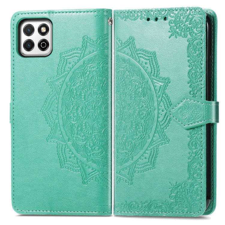 For Huawei Enjoy 20 5G Mandala Flower Embossed Horizontal Flip Leather Case with Bracket / Card Slot / Wallet / Lanyard