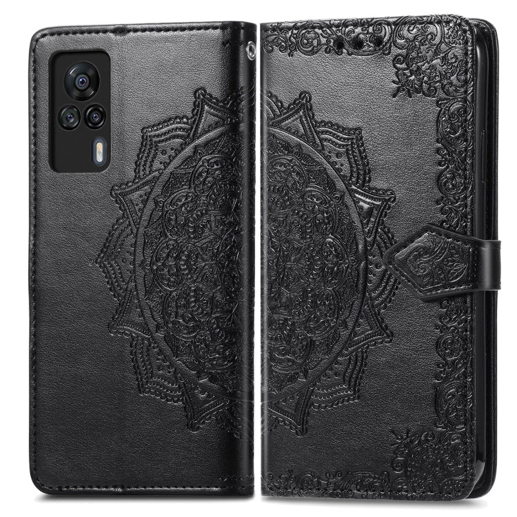 For Vivo S9e Mandala Flower Embossed Horizontal Flip Leather Case with Bracket / Card Slot / Wallet / Lanyard