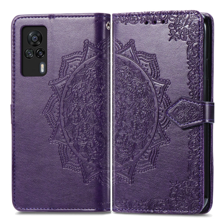 For Vivo S9e Mandala Flower Embossed Horizontal Flip Leather Case with Bracket / Card Slot / Wallet / Lanyard
