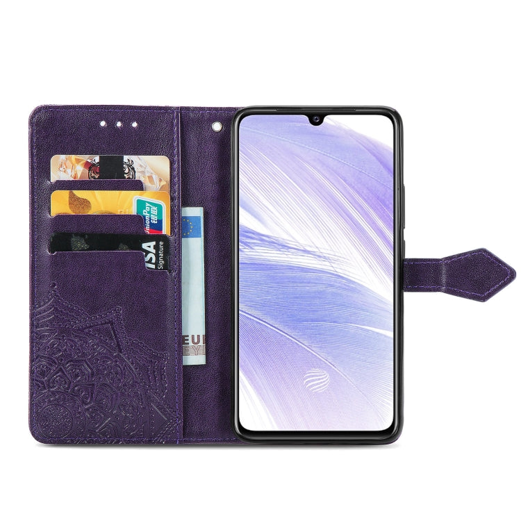 For Vivo S9e Mandala Flower Embossed Horizontal Flip Leather Case with Bracket / Card Slot / Wallet / Lanyard