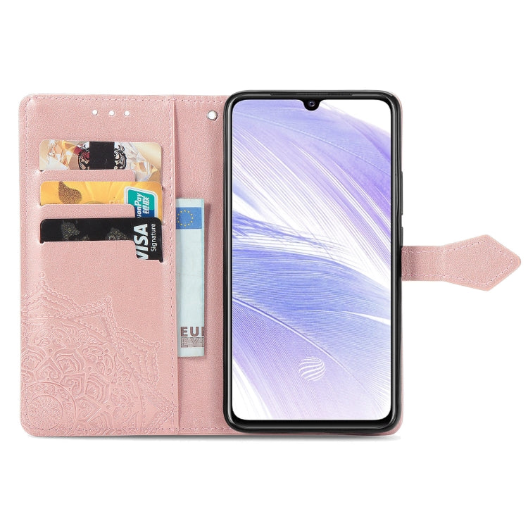 For Vivo S9e Mandala Flower Embossed Horizontal Flip Leather Case with Bracket / Card Slot / Wallet / Lanyard
