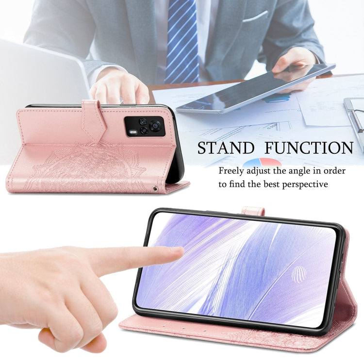 For Vivo S9e Mandala Flower Embossed Horizontal Flip Leather Case with Bracket / Card Slot / Wallet / Lanyard