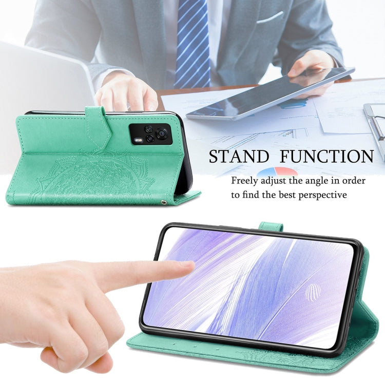 For Vivo S9e Mandala Flower Embossed Horizontal Flip Leather Case with Bracket / Card Slot / Wallet / Lanyard