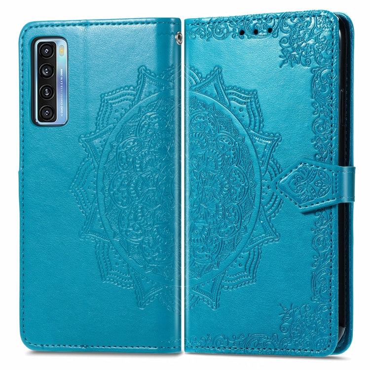 For TCL 20S Mandala Flower Embossed Horizontal Flip Leather Case with Bracket / Card Slot / Wallet / Lanyard