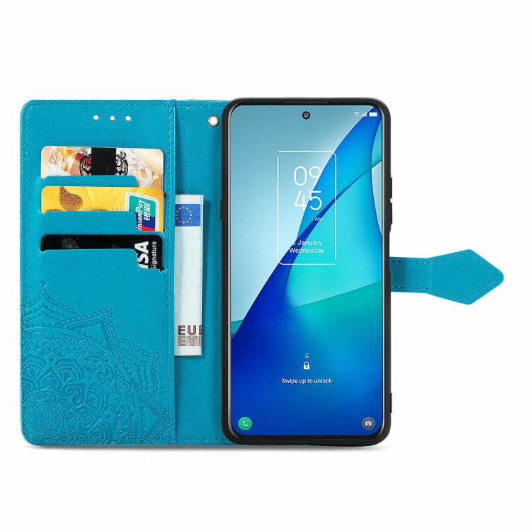 For TCL 20S Mandala Flower Embossed Horizontal Flip Leather Case with Bracket / Card Slot / Wallet / Lanyard