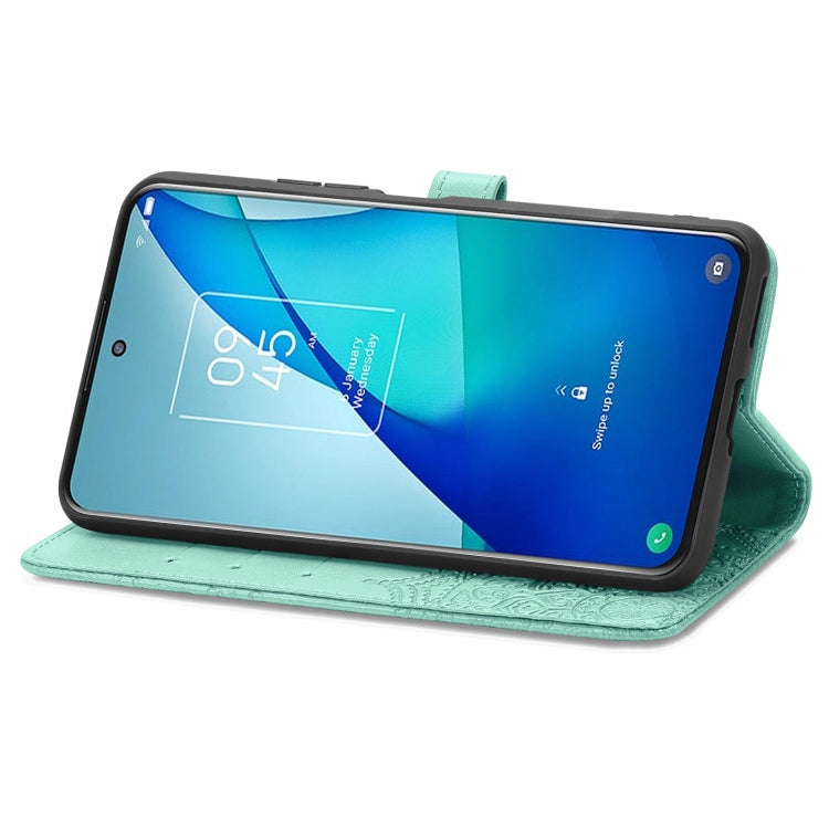 For TCL 20S Mandala Flower Embossed Horizontal Flip Leather Case with Bracket / Card Slot / Wallet / Lanyard