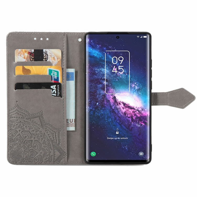 For TCL 20 Pro 5G Mandala Flower Embossed Horizontal Flip Leather Case with Bracket / Card Slot / Wallet / Lanyard