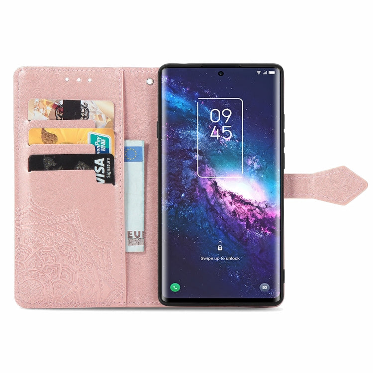 For TCL 20 Pro 5G Mandala Flower Embossed Horizontal Flip Leather Case with Bracket / Card Slot / Wallet / Lanyard