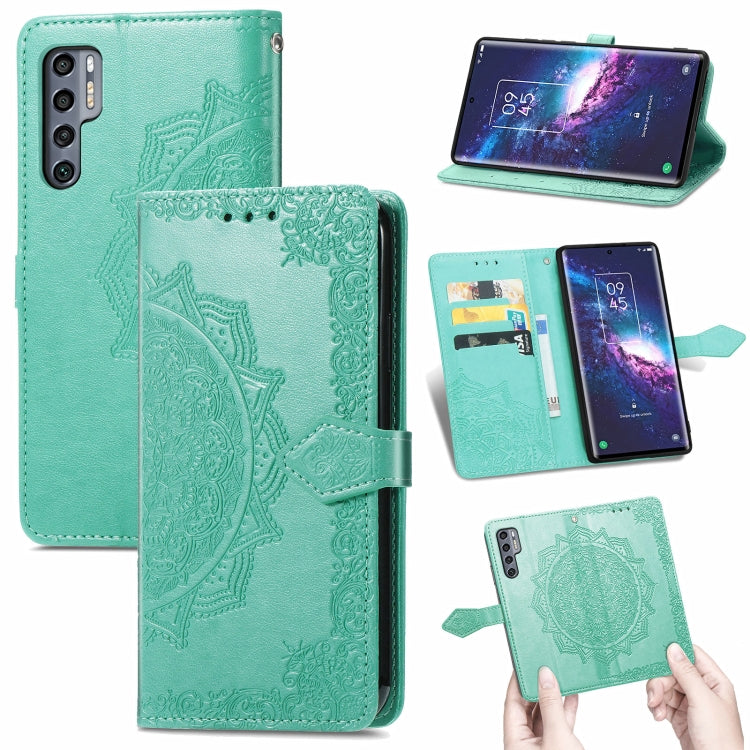 For TCL 20 Pro 5G Mandala Flower Embossed Horizontal Flip Leather Case with Bracket / Card Slot / Wallet / Lanyard