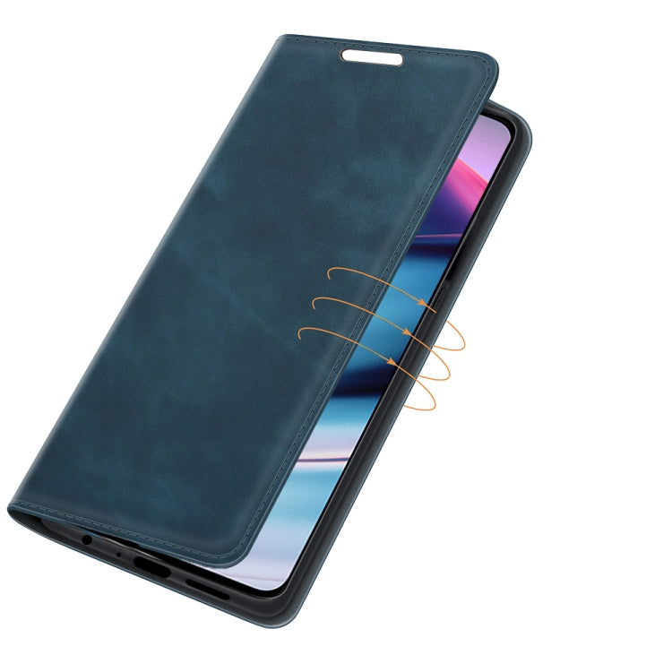 For OnePlus Nord CE 5G Retro-skin Business Magnetic Suction Leather Case with Holder & Card Slots & Wallet