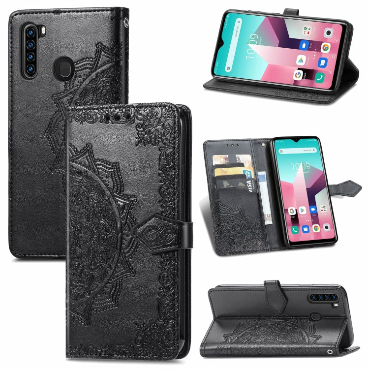 For Blackview A80 Pro Mandala Flower Embossed Horizontal Flip Leather Case with Holder & Three Card Slots & Wallet & Lanyard