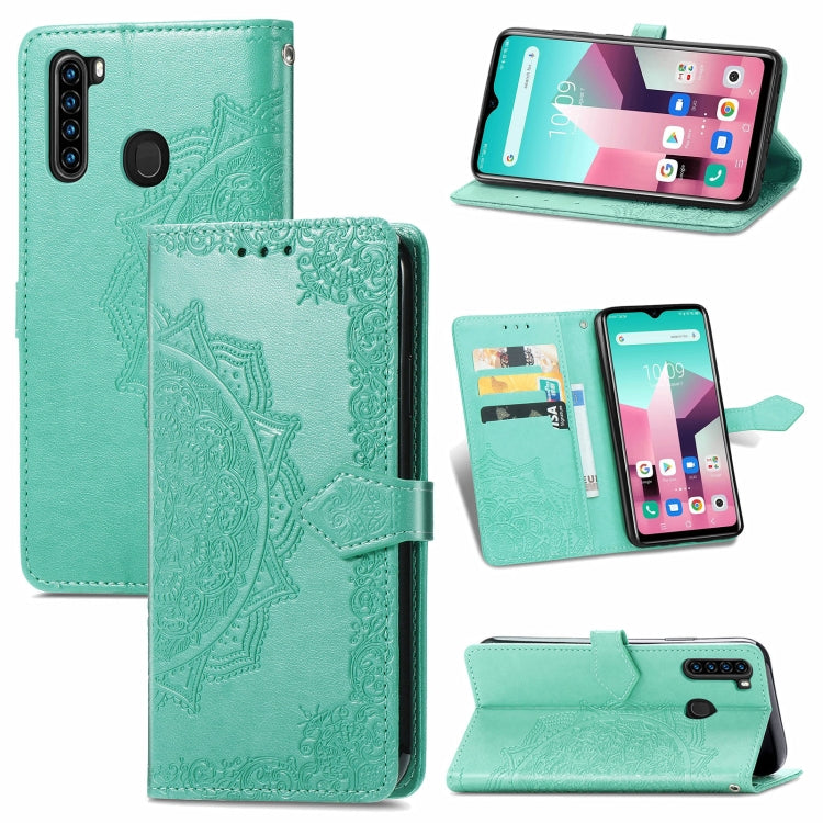 For Blackview A80 Pro Mandala Flower Embossed Horizontal Flip Leather Case with Holder & Three Card Slots & Wallet & Lanyard