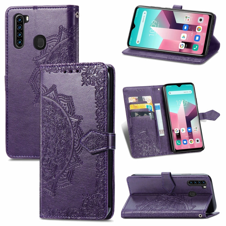 For Blackview A80 Pro Mandala Flower Embossed Horizontal Flip Leather Case with Holder & Three Card Slots & Wallet & Lanyard