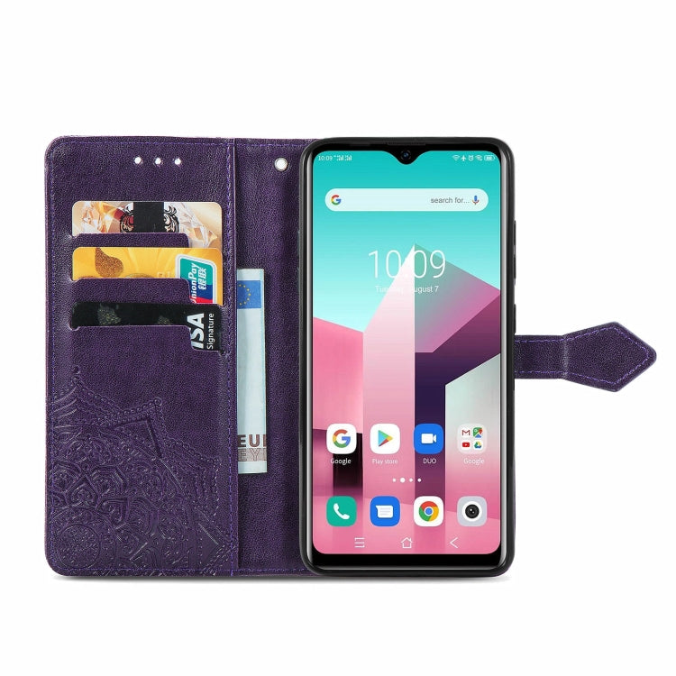 For Blackview A80 Pro Mandala Flower Embossed Horizontal Flip Leather Case with Holder & Three Card Slots & Wallet & Lanyard