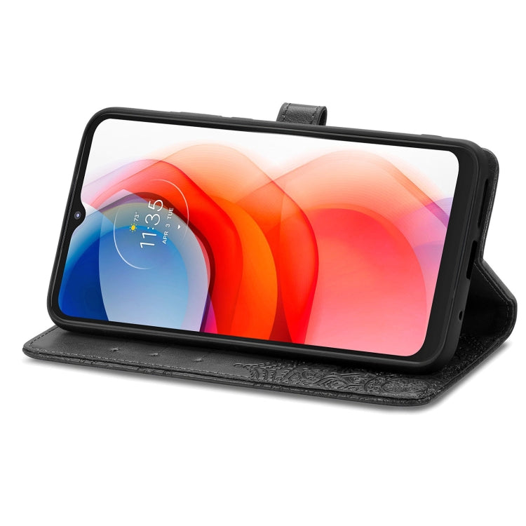 For Motorola Moto G Play 2021 Mandala Flower Embossed Horizontal Flip Leather Case with Holder & Three Card Slots & Wallet & Lanyard