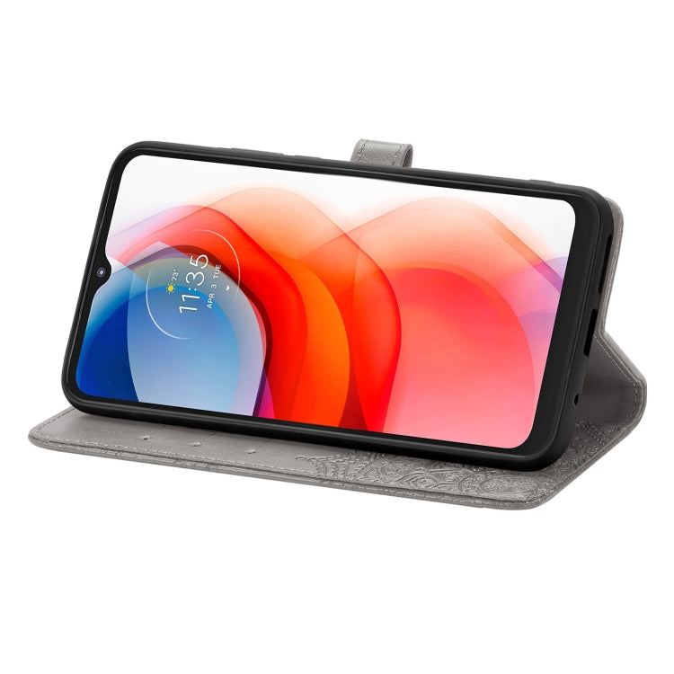 For Motorola Moto G Play 2021 Mandala Flower Embossed Horizontal Flip Leather Case with Holder & Three Card Slots & Wallet & Lanyard