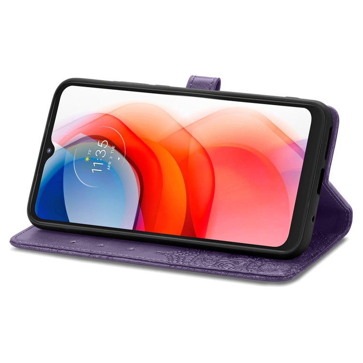 For Motorola Moto G Play 2021 Mandala Flower Embossed Horizontal Flip Leather Case with Holder & Three Card Slots & Wallet & Lanyard