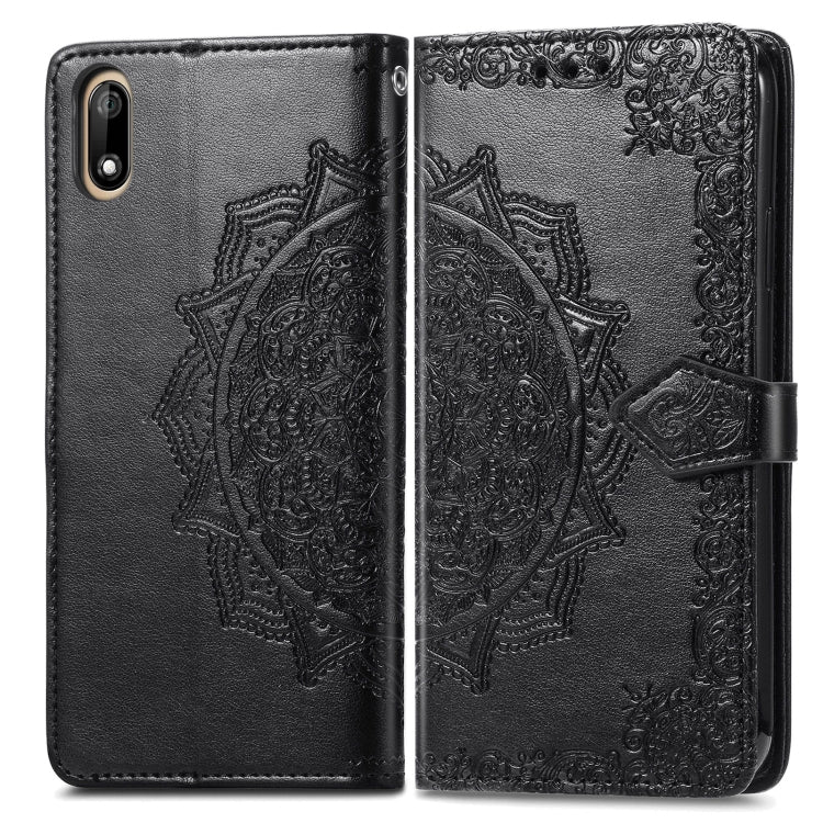 For Wiko Jerry 4 Mandala Flower Embossed Horizontal Flip Leather Case with Holder & Three Card Slots & Wallet & Lanyard