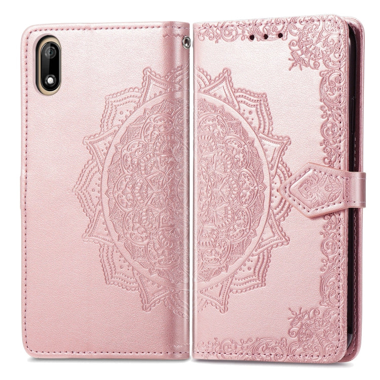 For Wiko Jerry 4 Mandala Flower Embossed Horizontal Flip Leather Case with Holder & Three Card Slots & Wallet & Lanyard
