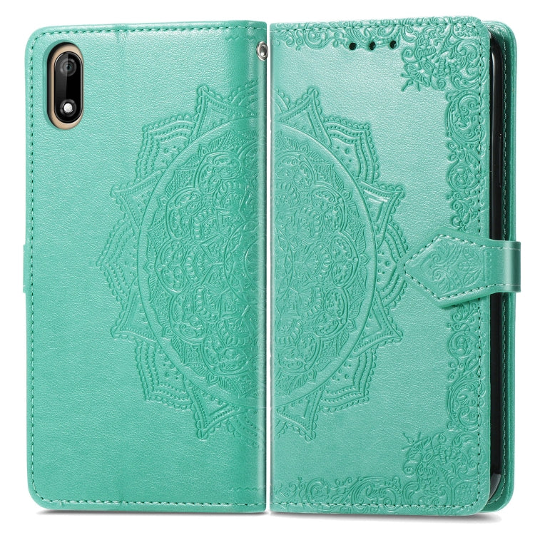 For Wiko Jerry 4 Mandala Flower Embossed Horizontal Flip Leather Case with Holder & Three Card Slots & Wallet & Lanyard