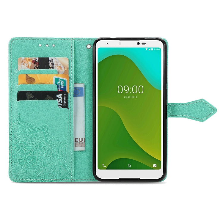 For Wiko Jerry 4 Mandala Flower Embossed Horizontal Flip Leather Case with Holder & Three Card Slots & Wallet & Lanyard