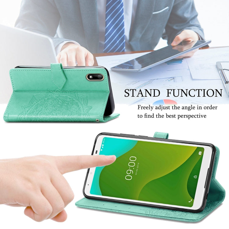 For Wiko Jerry 4 Mandala Flower Embossed Horizontal Flip Leather Case with Holder & Three Card Slots & Wallet & Lanyard