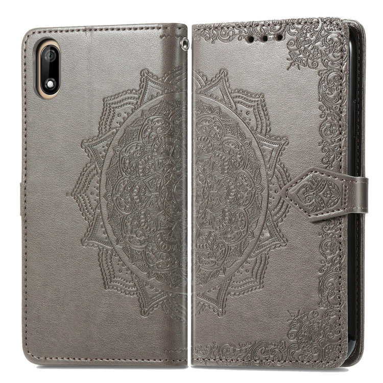 For Wiko Jerry 4 Mandala Flower Embossed Horizontal Flip Leather Case with Holder & Three Card Slots & Wallet & Lanyard