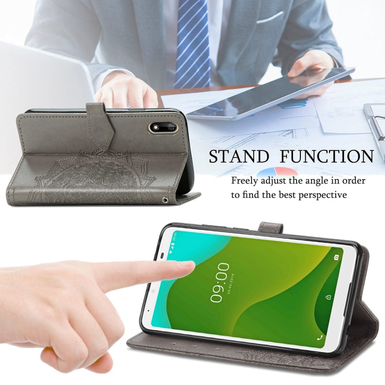 For Wiko Jerry 4 Mandala Flower Embossed Horizontal Flip Leather Case with Holder & Three Card Slots & Wallet & Lanyard