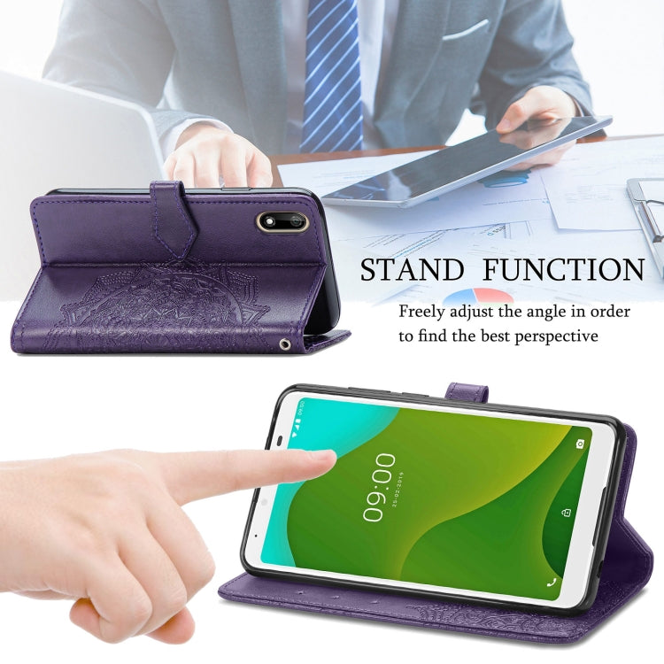 For Wiko Jerry 4 Mandala Flower Embossed Horizontal Flip Leather Case with Holder & Three Card Slots & Wallet & Lanyard