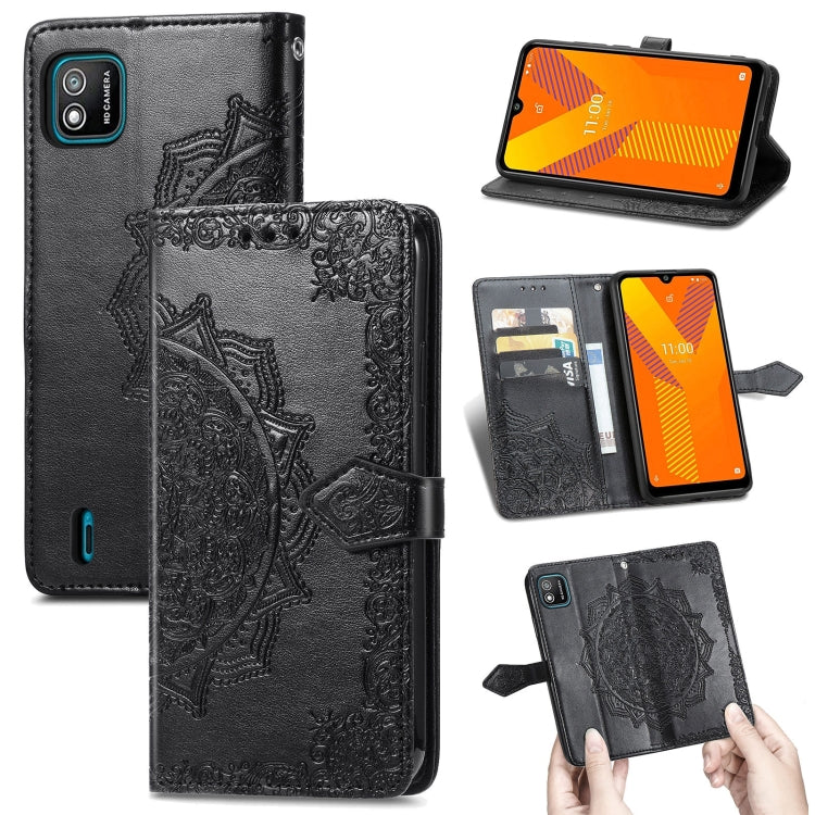 For Wiko Y62 Mandala Flower Embossed Horizontal Flip Leather Case with Holder & Three Card Slots & Wallet & Lanyard
