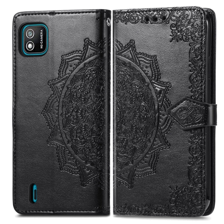 For Wiko Y62 Mandala Flower Embossed Horizontal Flip Leather Case with Holder & Three Card Slots & Wallet & Lanyard