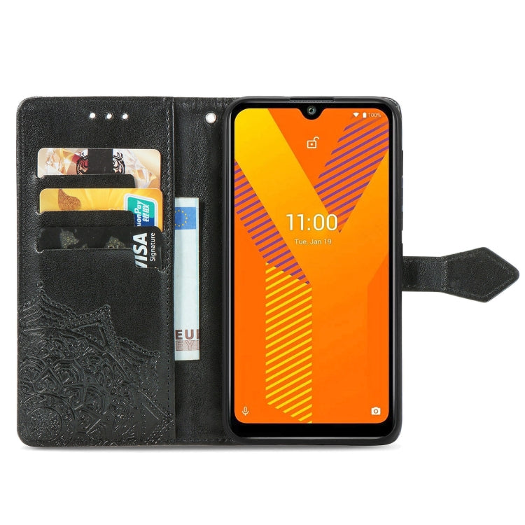 For Wiko Y62 Mandala Flower Embossed Horizontal Flip Leather Case with Holder & Three Card Slots & Wallet & Lanyard