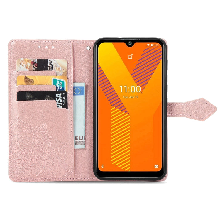 For Wiko Y62 Mandala Flower Embossed Horizontal Flip Leather Case with Holder & Three Card Slots & Wallet & Lanyard