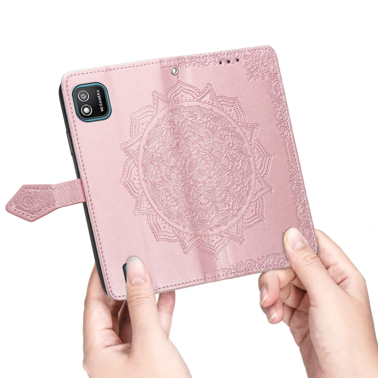 For Wiko Y62 Mandala Flower Embossed Horizontal Flip Leather Case with Holder & Three Card Slots & Wallet & Lanyard