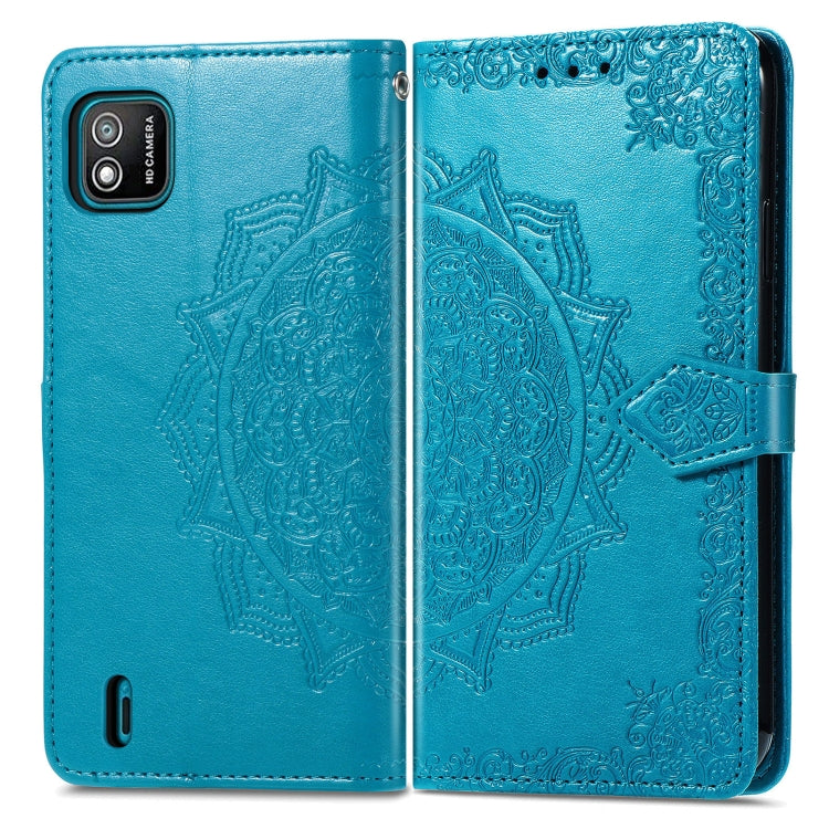 For Wiko Y62 Mandala Flower Embossed Horizontal Flip Leather Case with Holder & Three Card Slots & Wallet & Lanyard