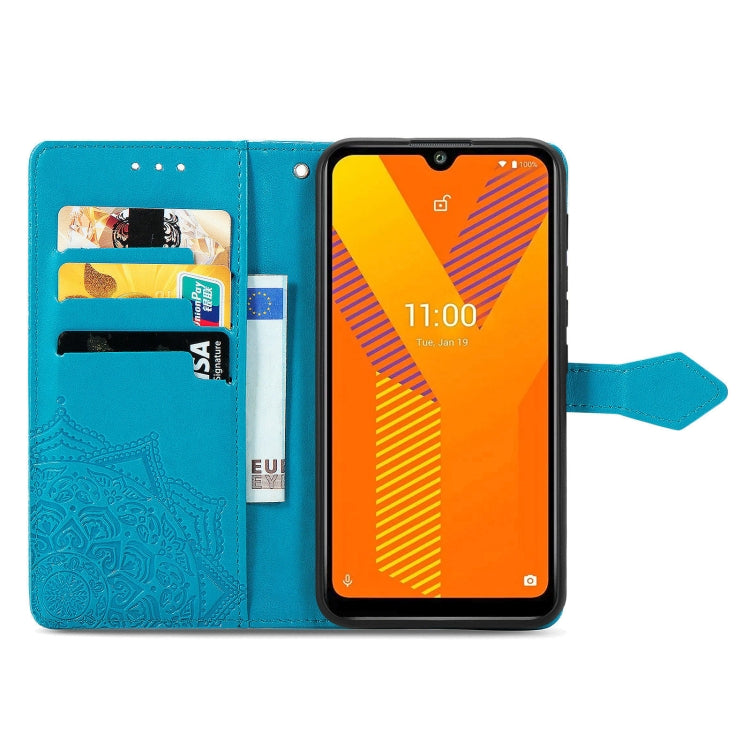 For Wiko Y62 Mandala Flower Embossed Horizontal Flip Leather Case with Holder & Three Card Slots & Wallet & Lanyard