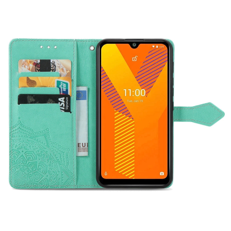 For Wiko Y62 Mandala Flower Embossed Horizontal Flip Leather Case with Holder & Three Card Slots & Wallet & Lanyard