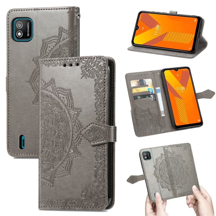 For Wiko Y62 Mandala Flower Embossed Horizontal Flip Leather Case with Holder & Three Card Slots & Wallet & Lanyard